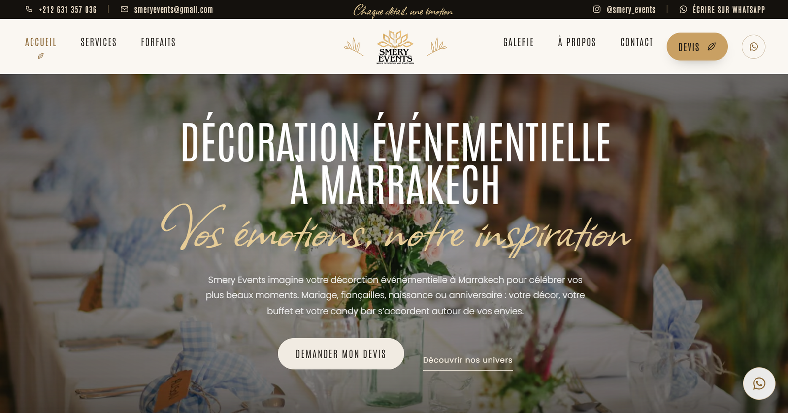 Site événementiel 2A Event