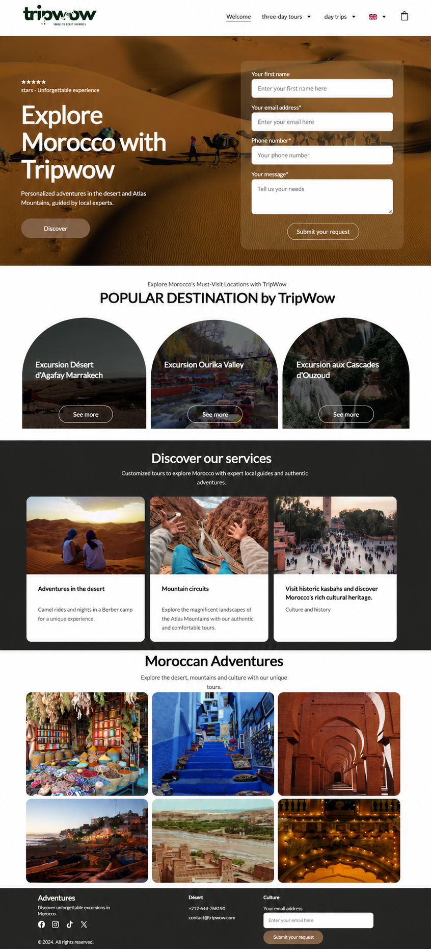 Site touristique Trip-wow réalisé par SYO WEB
